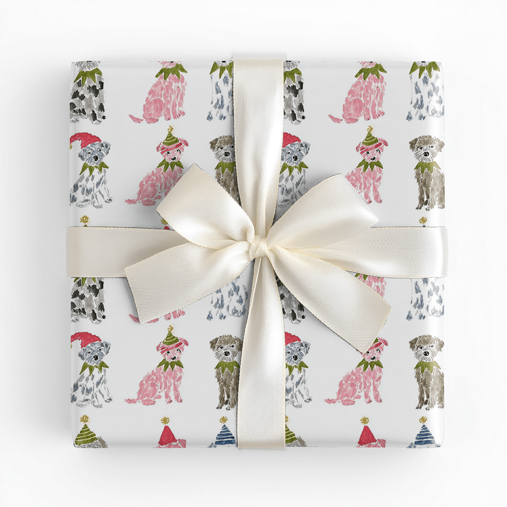 Elf Pups - Wrapping Paper - Lemon Park