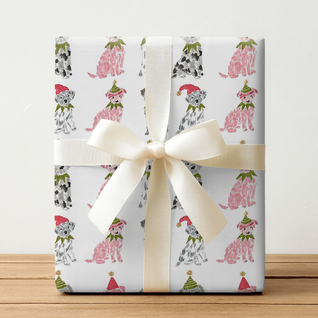 Elf Pups - Wrapping Paper - Lemon Park