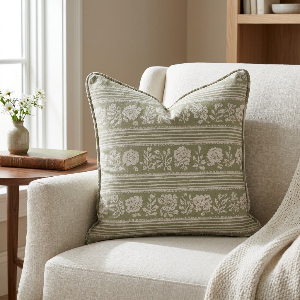 Elise Garden Throw Pillow - Lemon Park