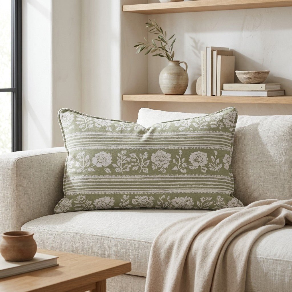 Elise Garden Throw Pillow - Lemon Park