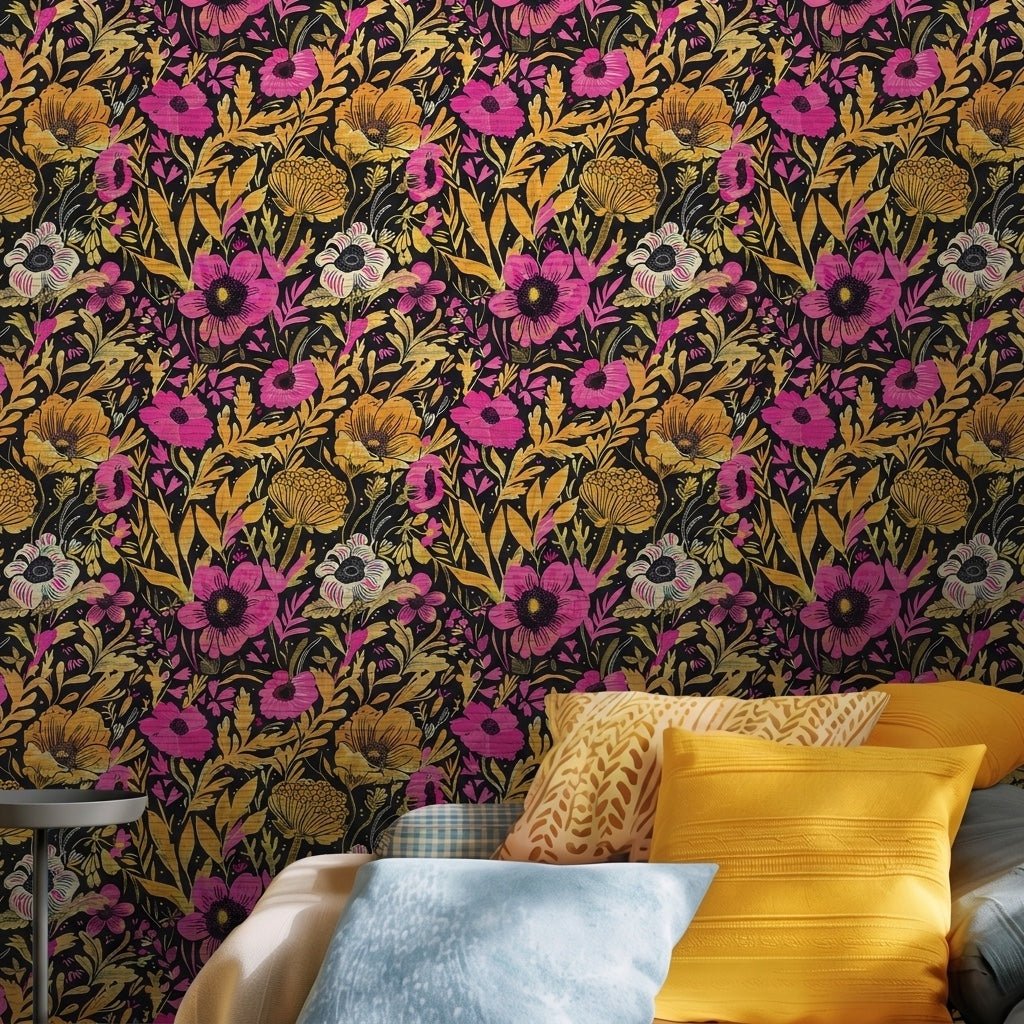 Eliza Faux Grasscloth Wallpaper - Lemon Park