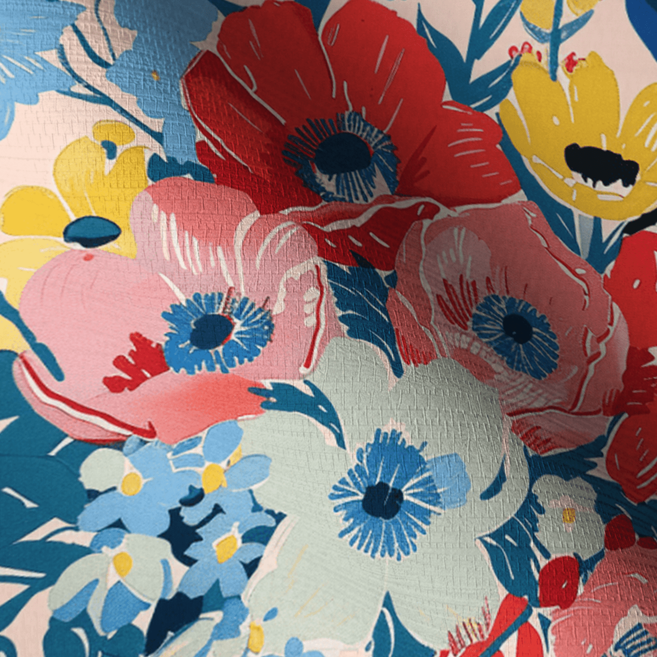 Ella's Eden Faux Grasscloth Wallpaper - Lemon Park