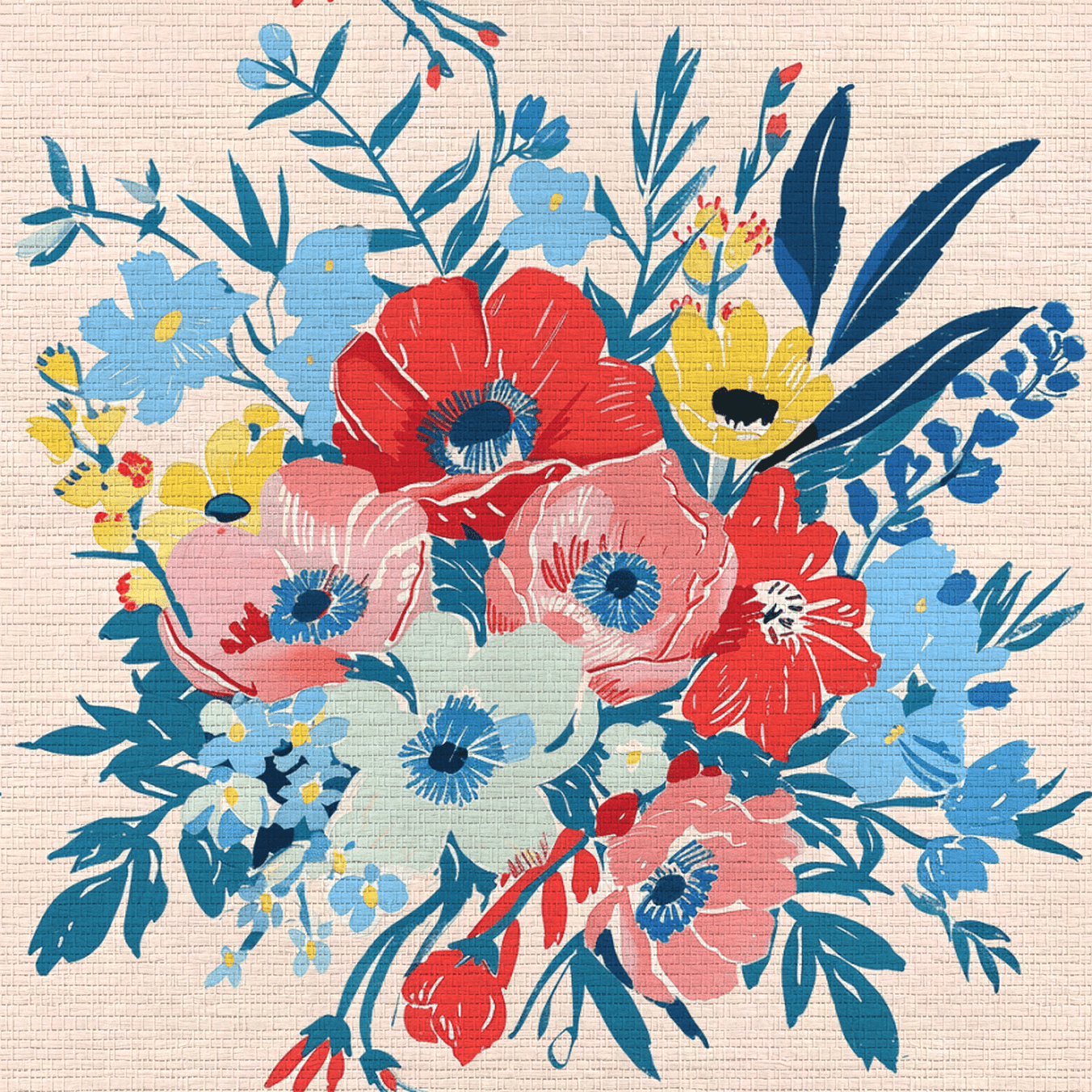 Ella's Eden Faux Grasscloth Wallpaper - Lemon Park