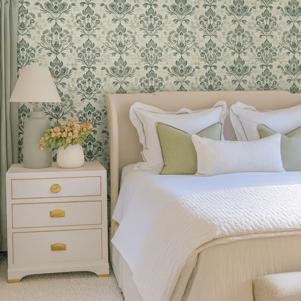Ellie Bee Faux Grasscloth Wallpaper - Lemon Park