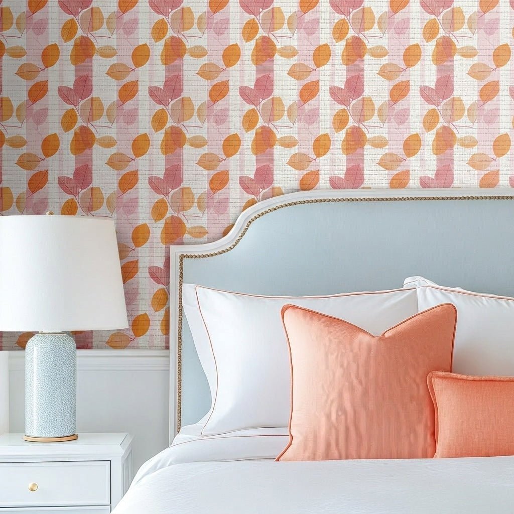 Ember Faux Grasscloth Wallpaper - Lemon Park