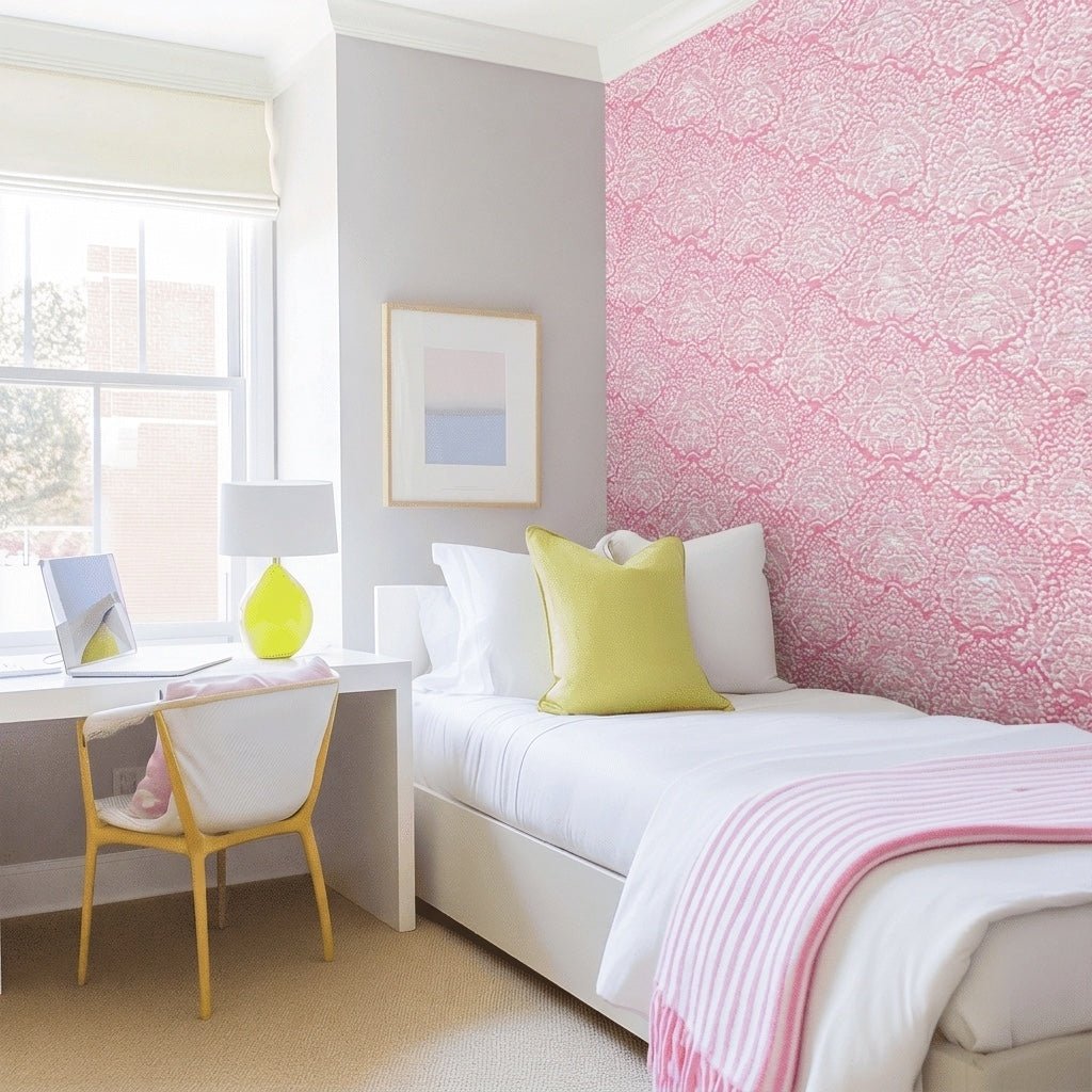 Este Faux Grasscloth Wallpaper - Lemon Park