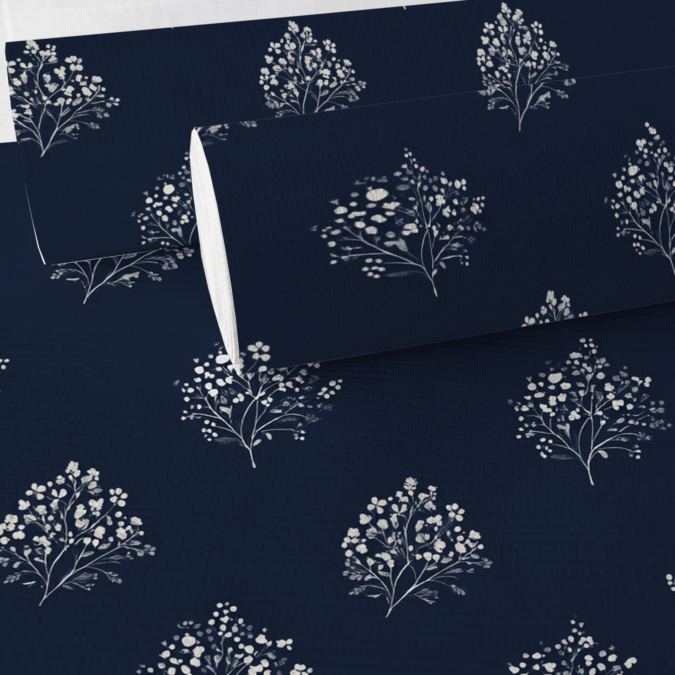 Evening Blossom Faux Grasscloth Wallpaper - Lemon Park