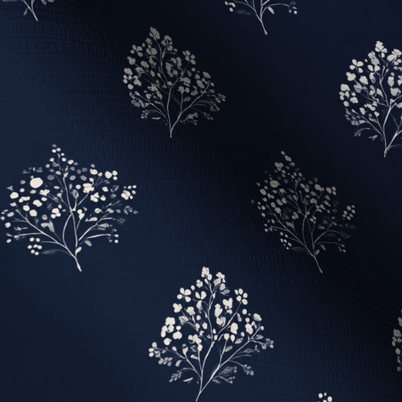 Evening Blossom Faux Grasscloth Wallpaper - Lemon Park