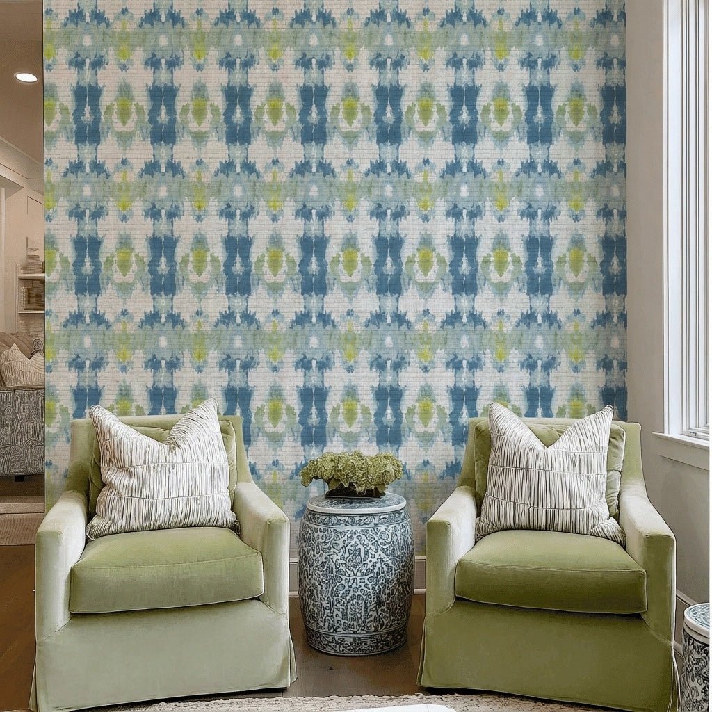 Evening Drift Faux Grasscloth Wallpaper - Lemon Park