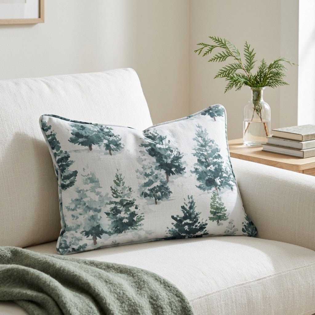 Evergreen Cheer Throw Pillow - Lemon Park