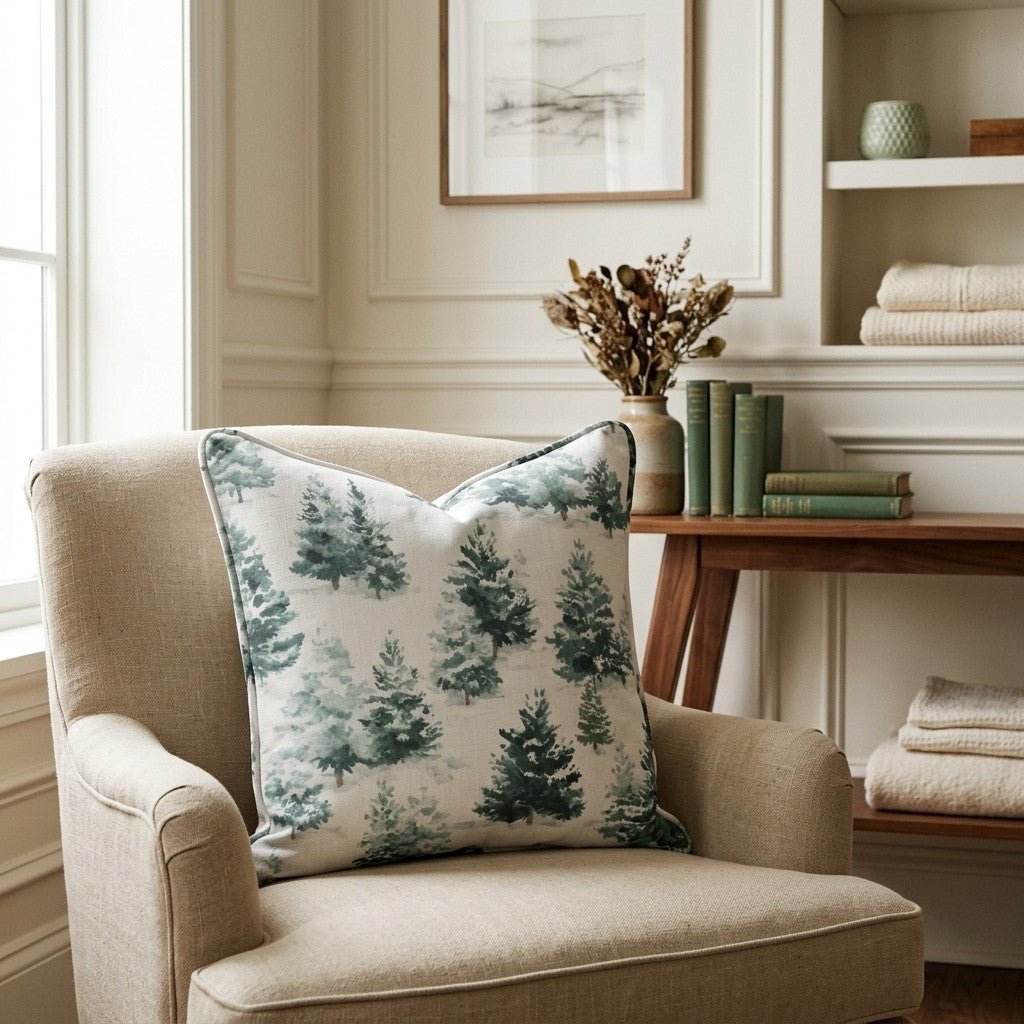 Evergreen Cheer Throw Pillow - Lemon Park