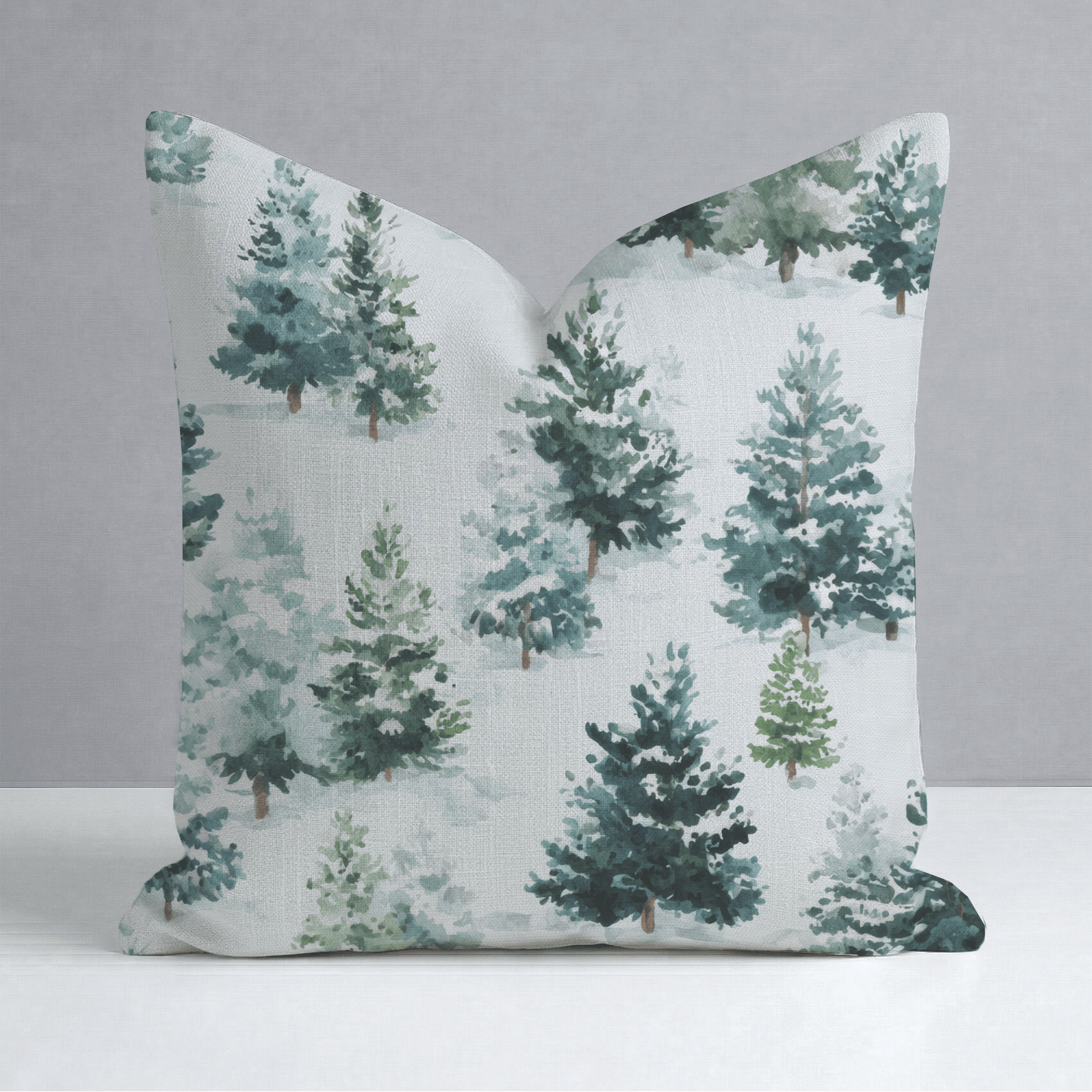 Evergreen Cheer Throw Pillow - Lemon Park