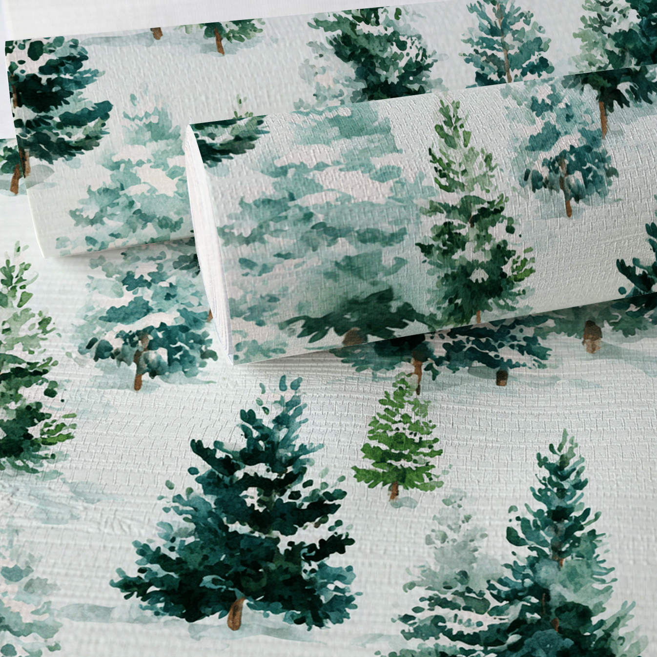 Evergreen Cheer Faux Grasscloth Wallpaper