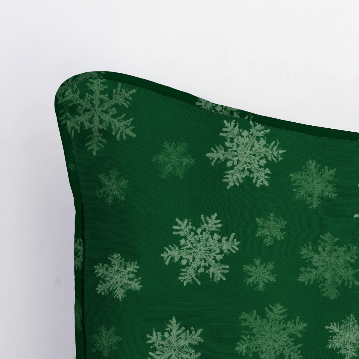 Evergreen Snowflakes Throw Pillow - Lemon Park