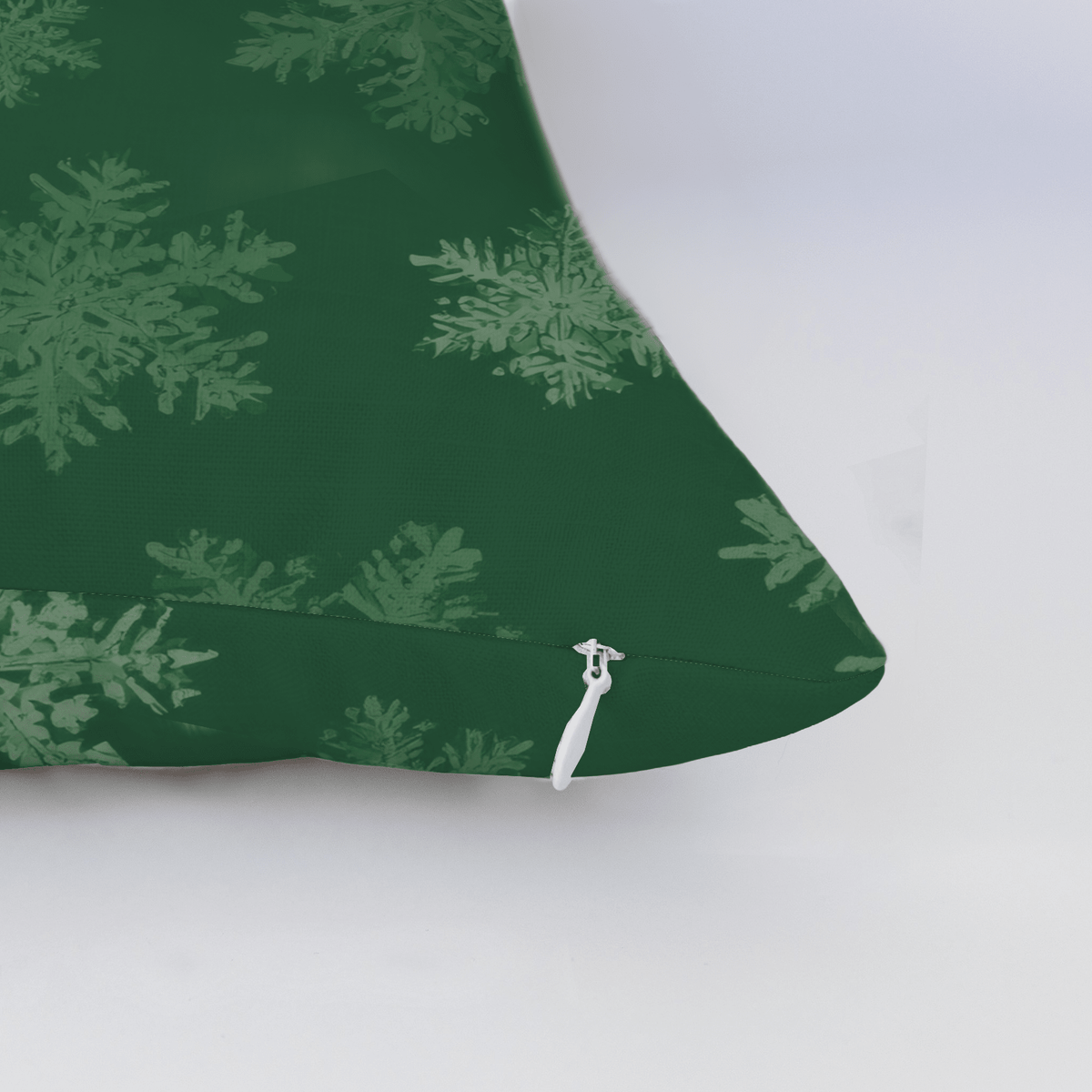 Evergreen Snowflakes Throw Pillow - Lemon Park