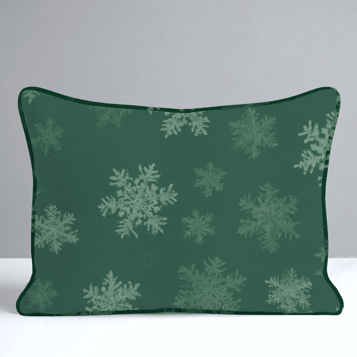 Evergreen Snowflakes Throw Pillow - Lemon Park