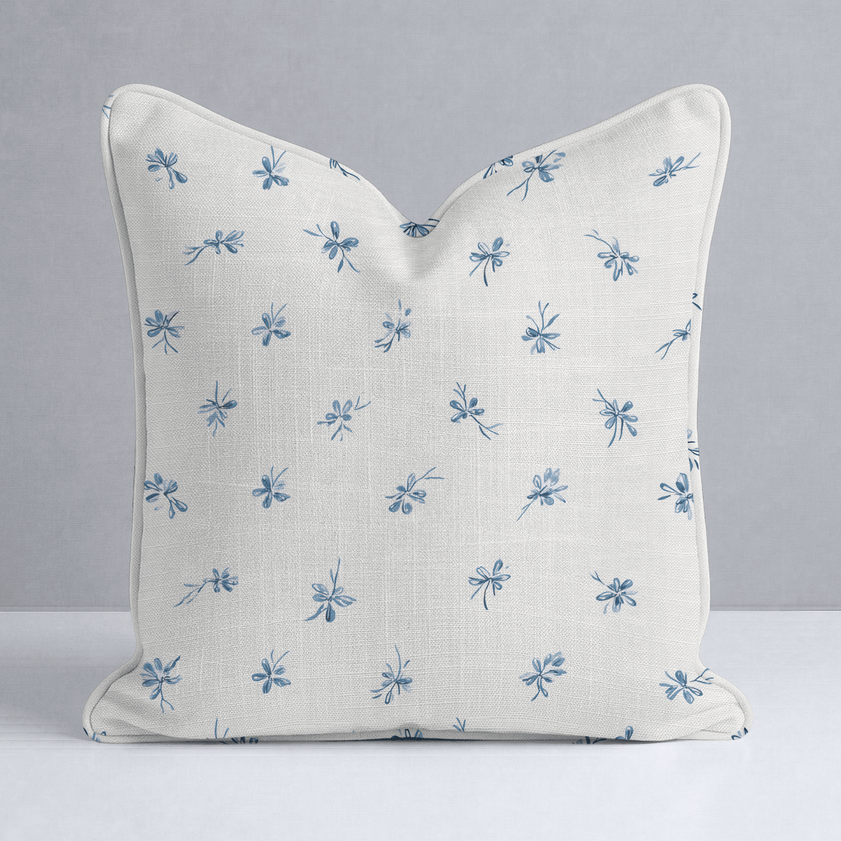 Evie Blue Throw Pillow - Lemon Park