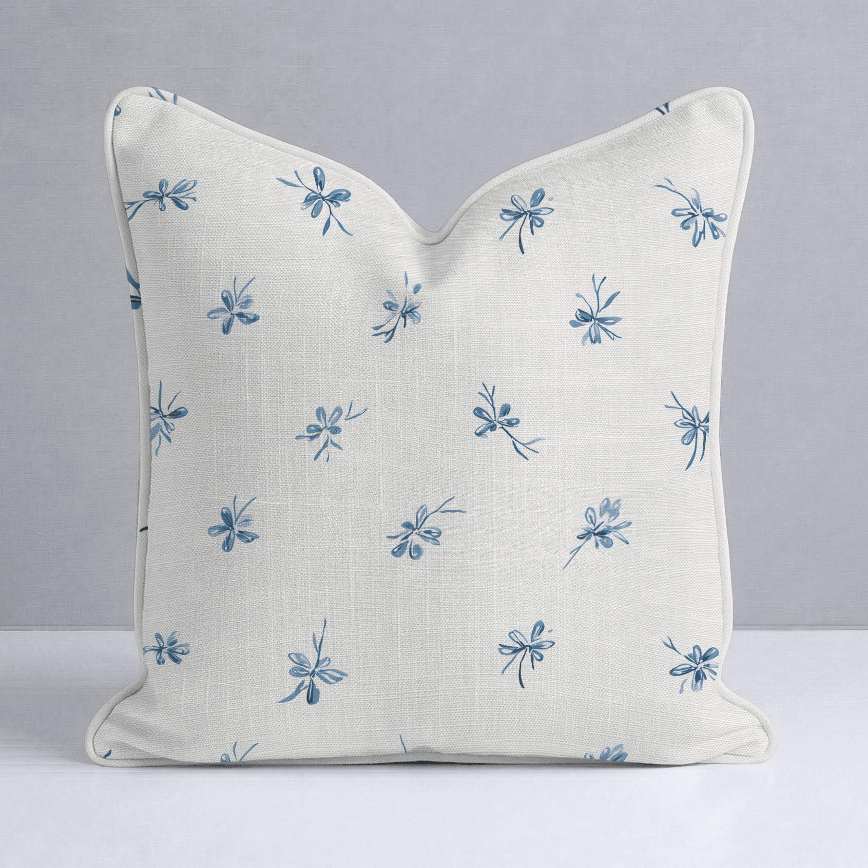 Evie Blue Throw Pillow - Lemon Park