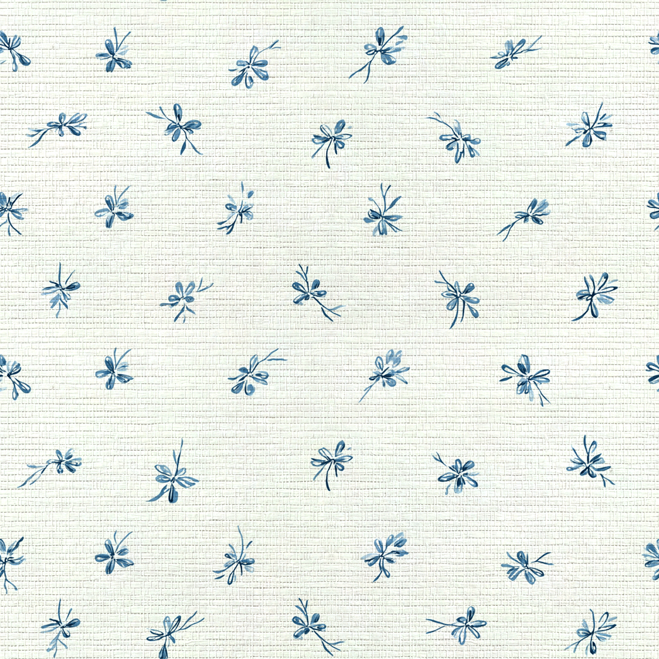 Evie Blue Faux Grasscloth Wallpaper