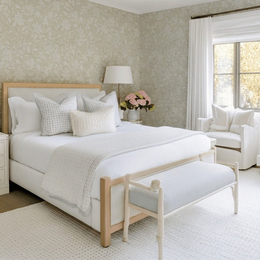Riverbloom Faux Grasscloth Wallpaper
