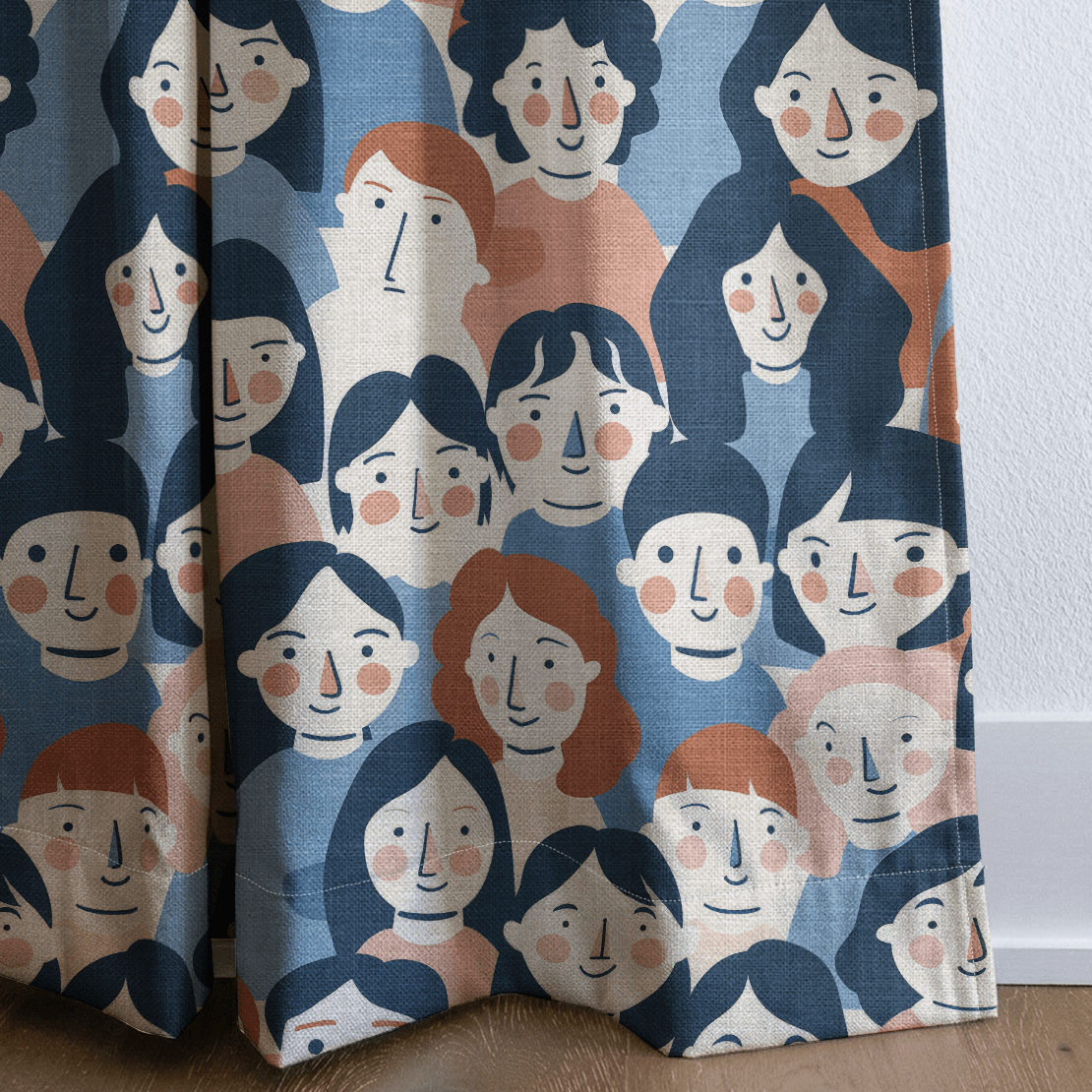 Faces in the Crowd - Drapery - Lemon Park