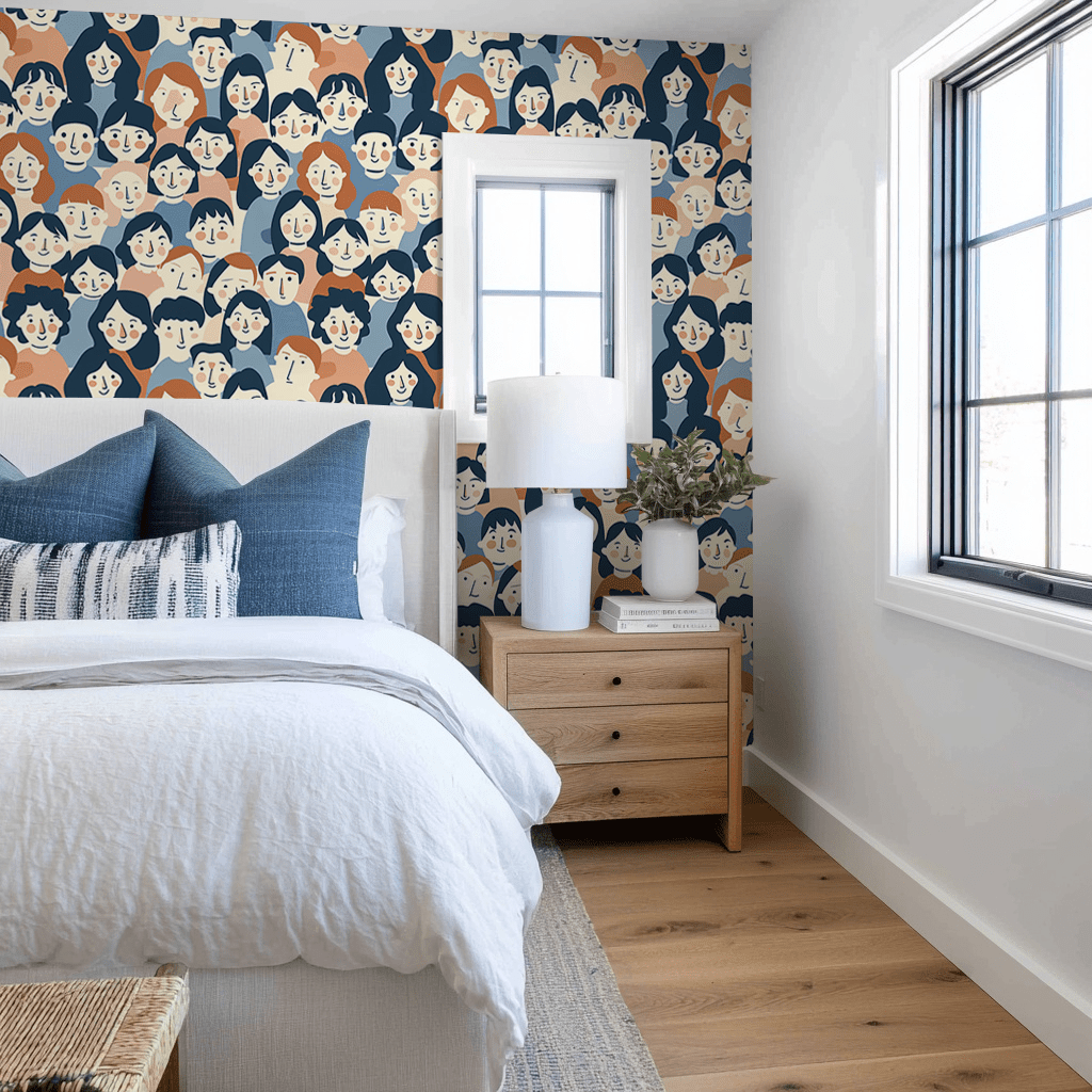 Faces in the Crowd Wallpaper - Lemon Park