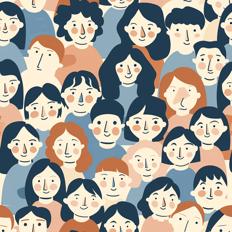 Faces in the Crowd Wallpaper - Lemon Park