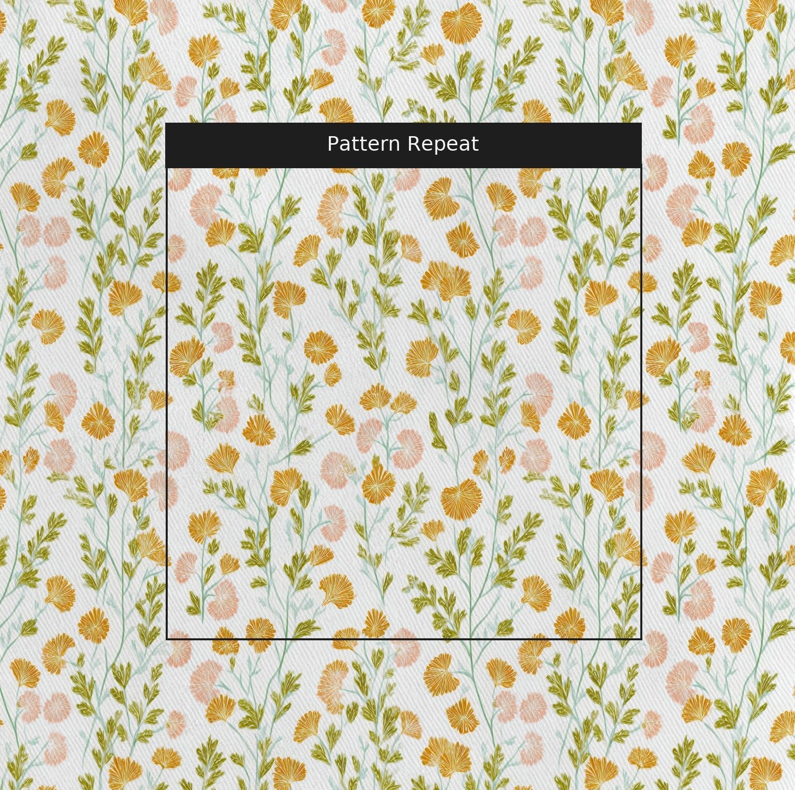 Faded Flora - Fabric - Lemon Park