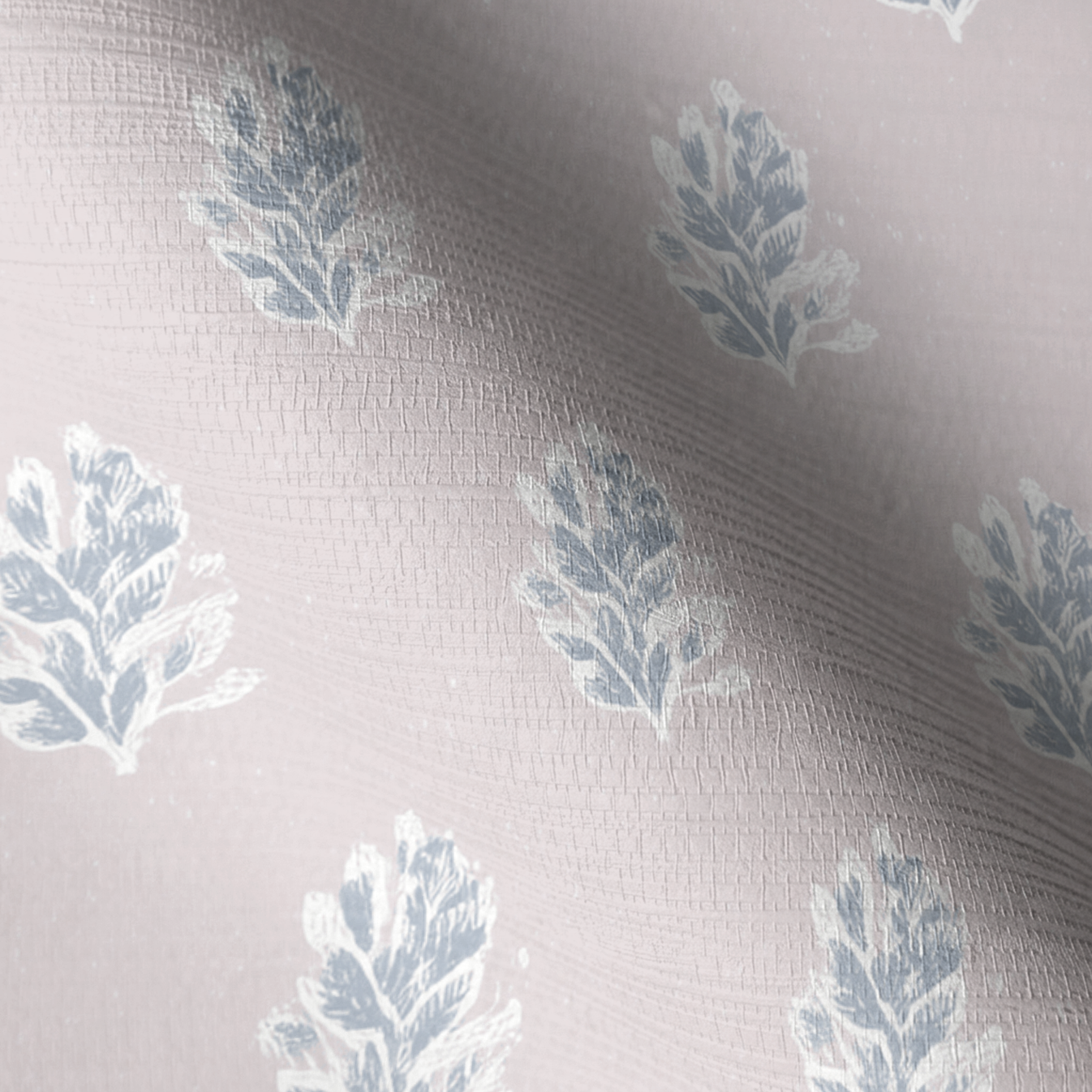 Faded Lilacs Faux Grasscloth Wallpaper