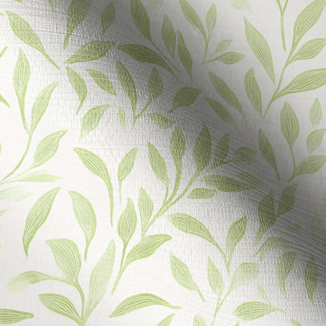 Fall Green Faux Grasscloth Wallpaper - Lemon Park