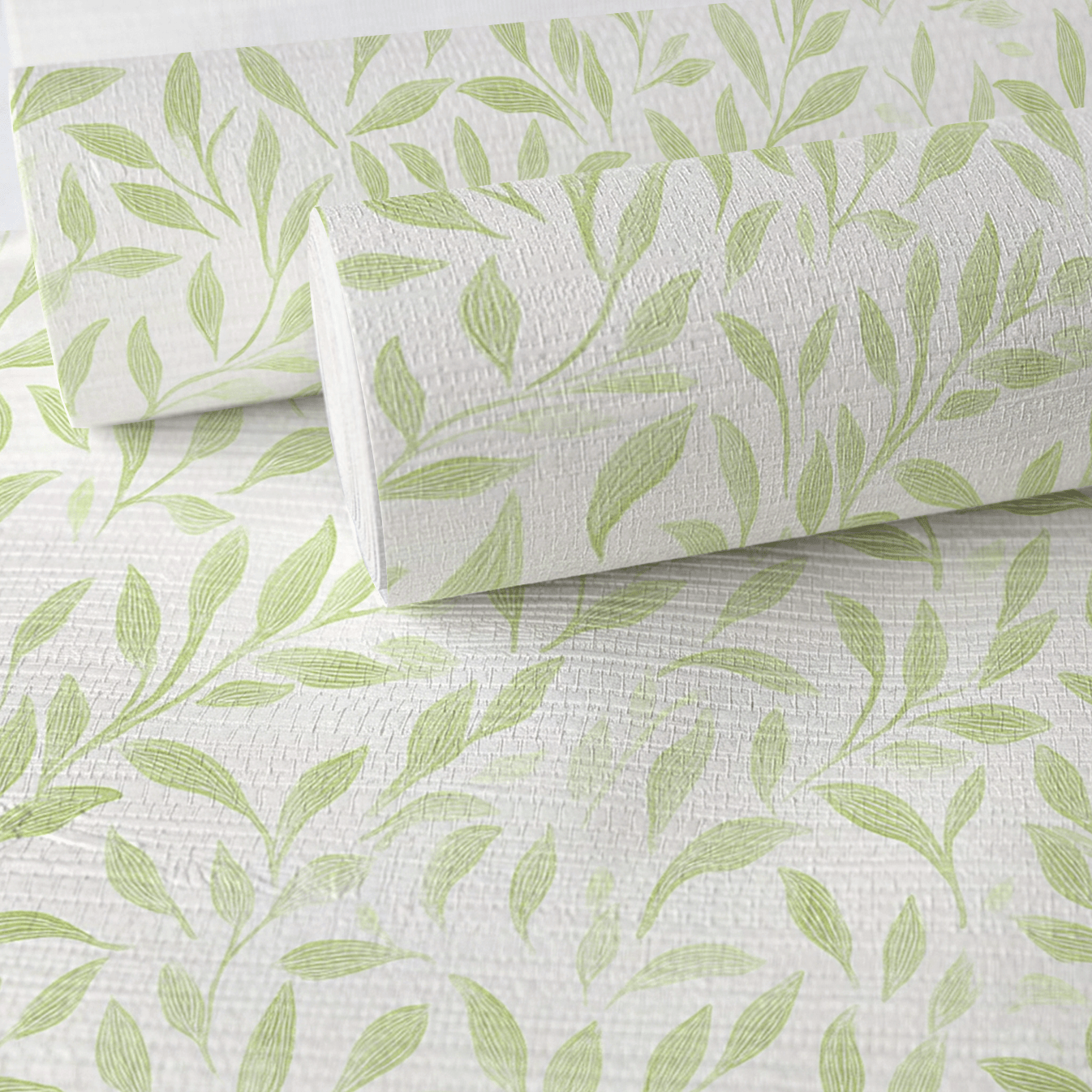 Fall Green Faux Grasscloth Wallpaper - Lemon Park