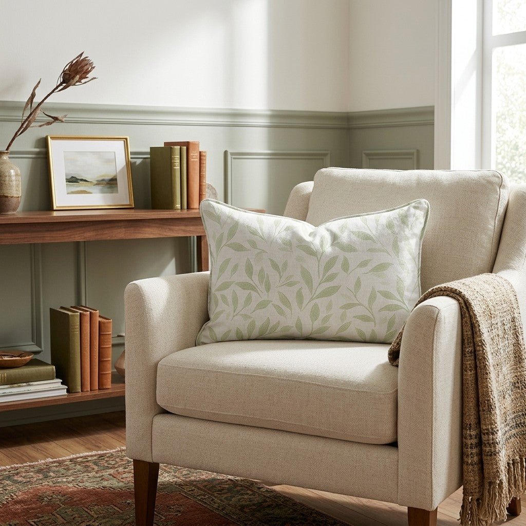Fall Green Throw Pillow - Lemon Park