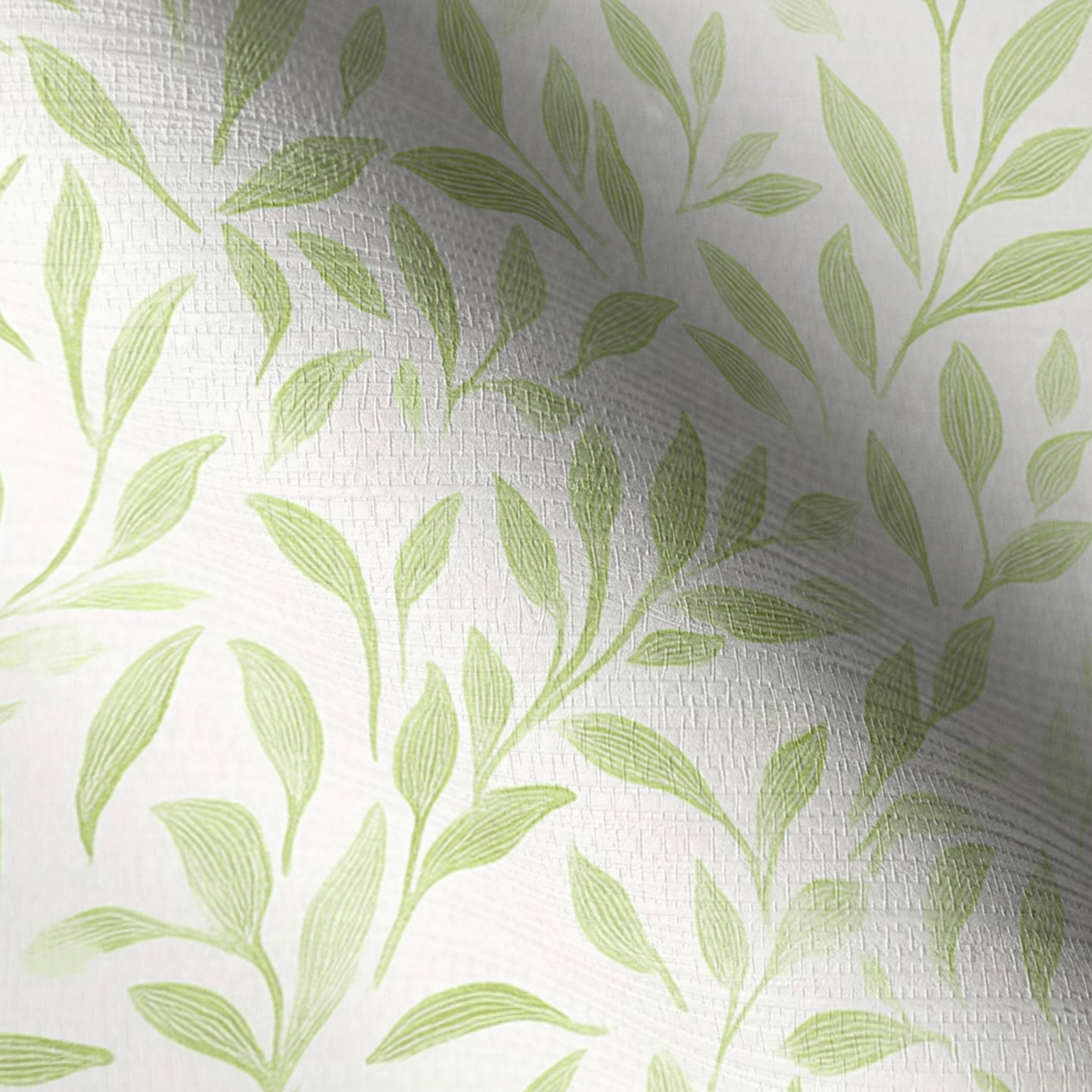 Fall Green Faux Grasscloth Wallpaper