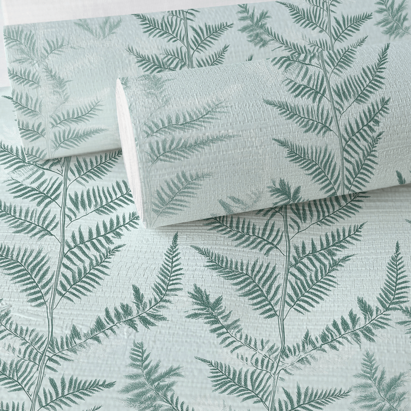 Fancy Ferns Faux Grasscloth Wallpaper - Lemon Park
