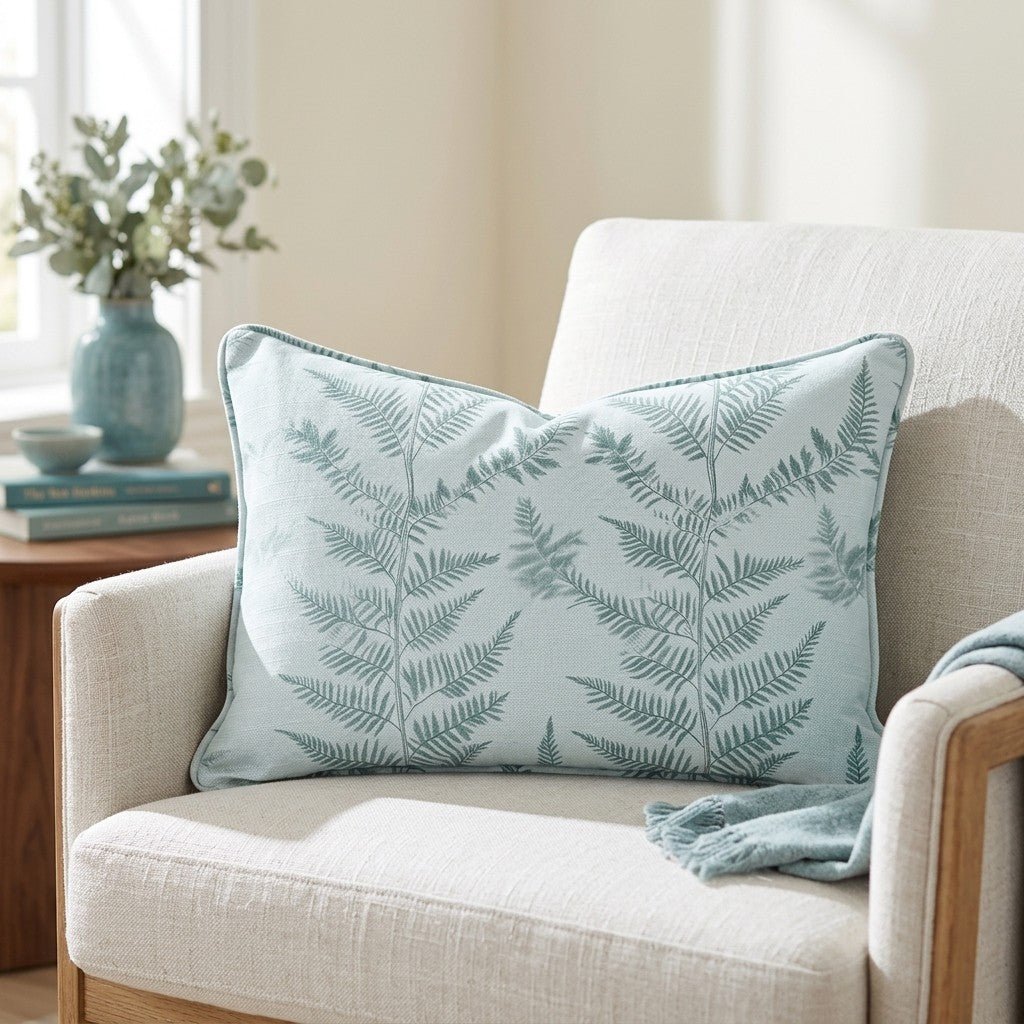 Fancy Ferns Throw Pillow - Lemon Park