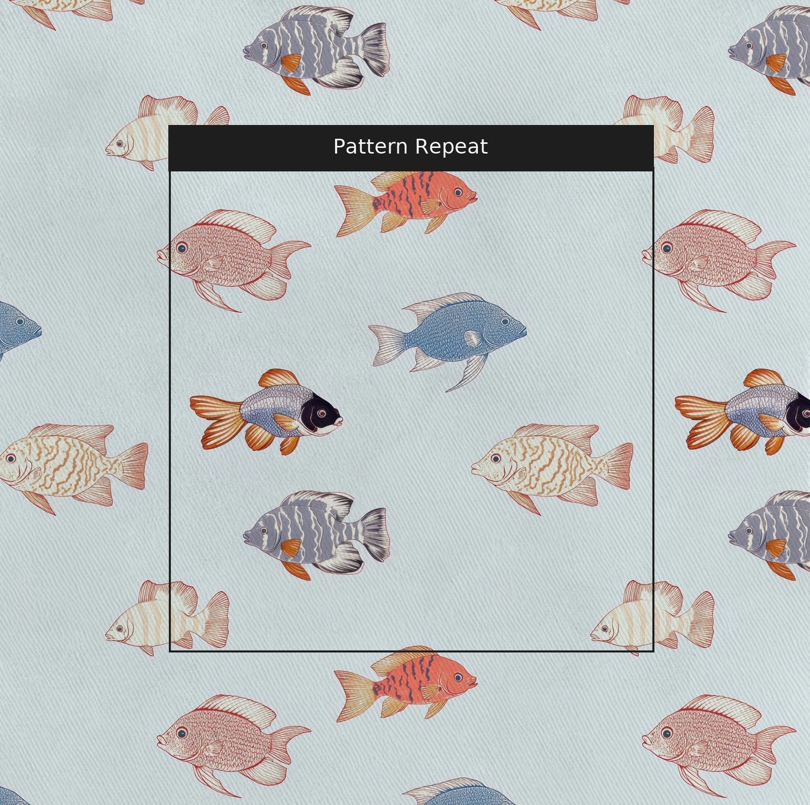 Fancy Fins - Fabric - Lemon Park
