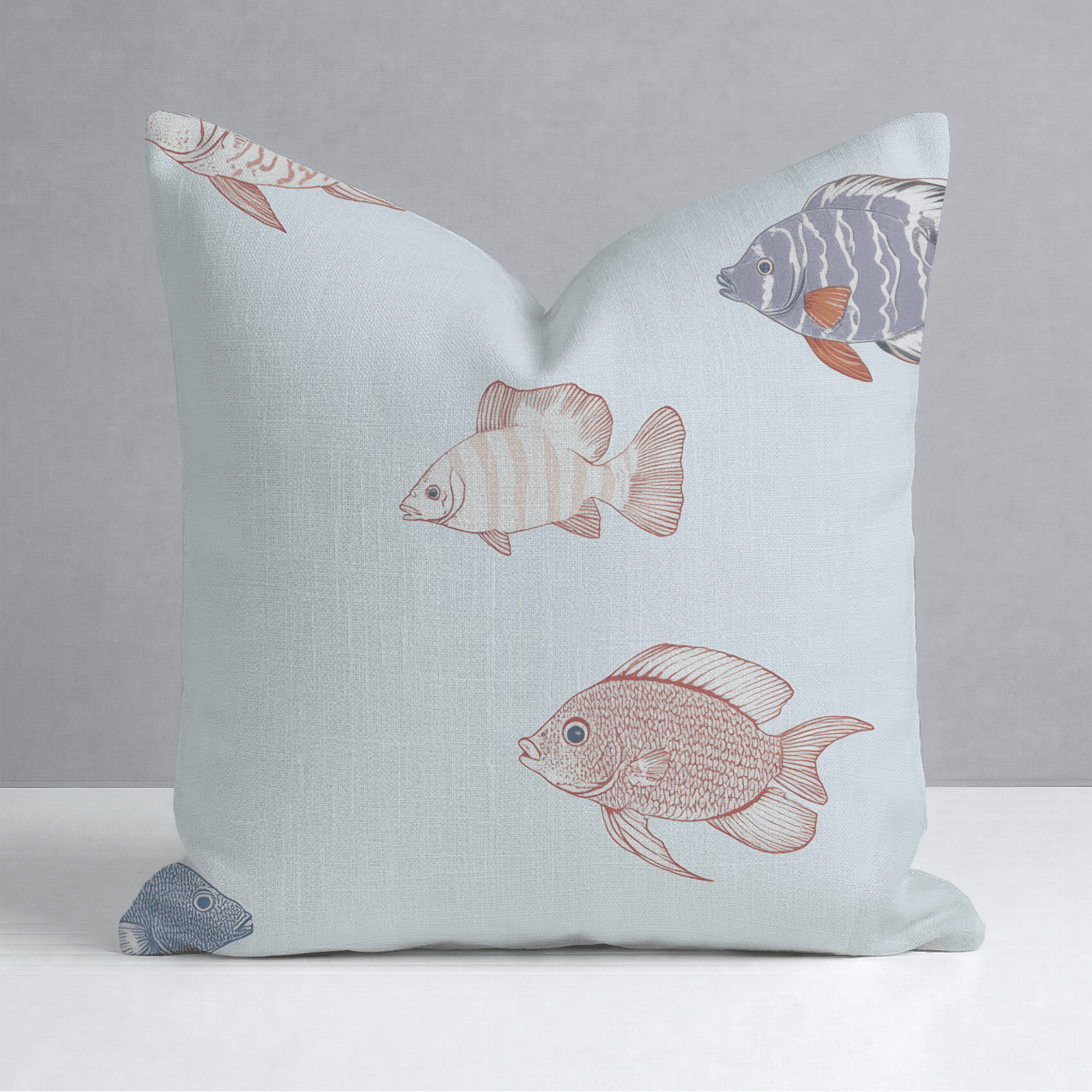 Fancy Fins Throw Pillow - Lemon Park