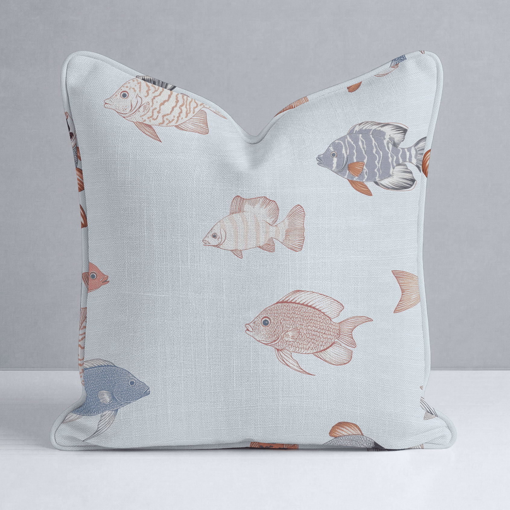 Fancy Fins Throw Pillow - Lemon Park
