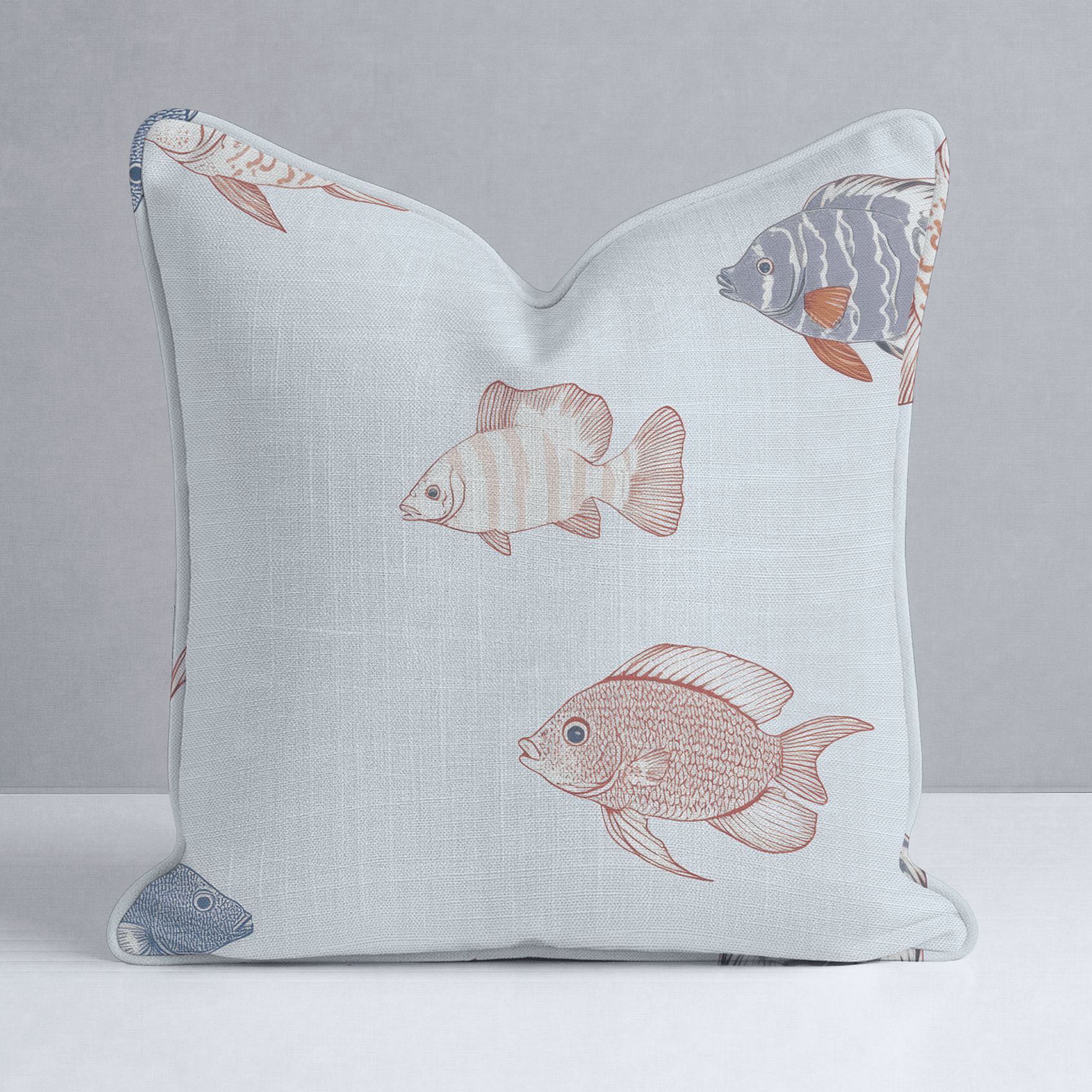 Fancy Fins Throw Pillow - Lemon Park