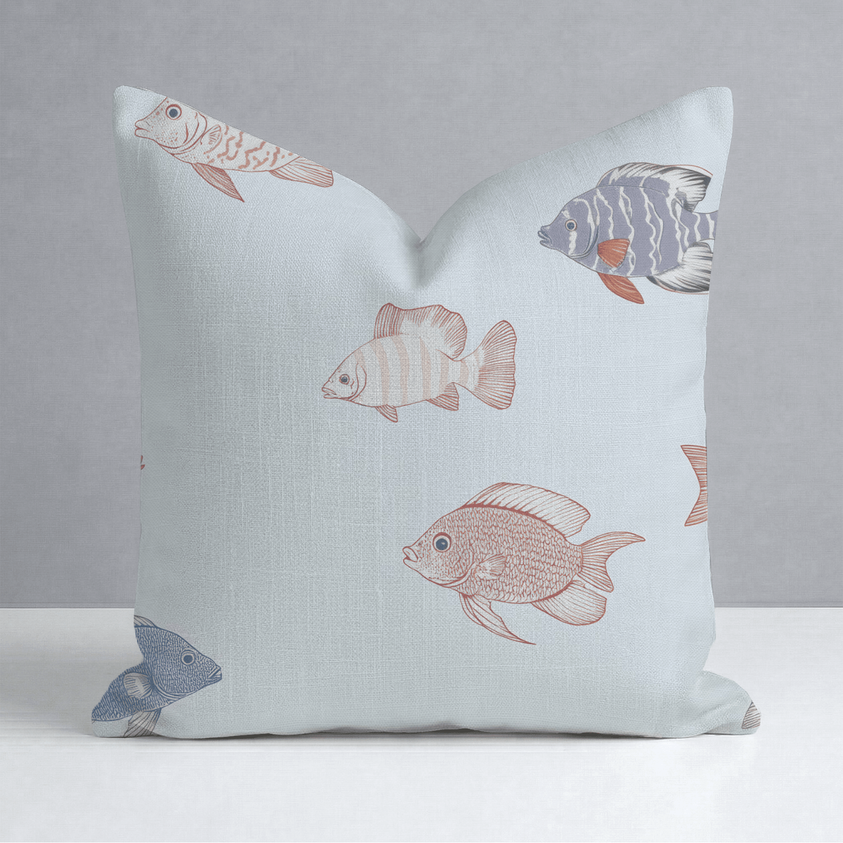 Fancy Fins Throw Pillow - Lemon Park