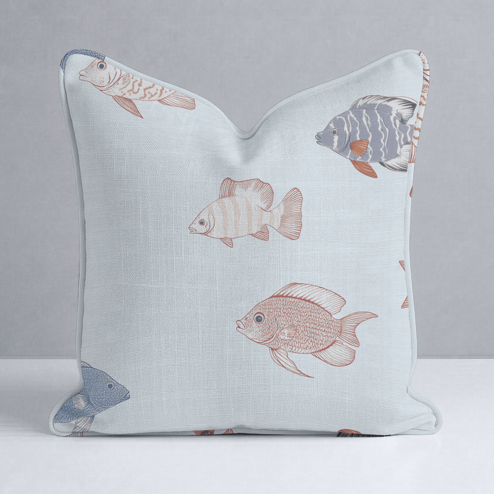 Fancy Fins Throw Pillow - Lemon Park