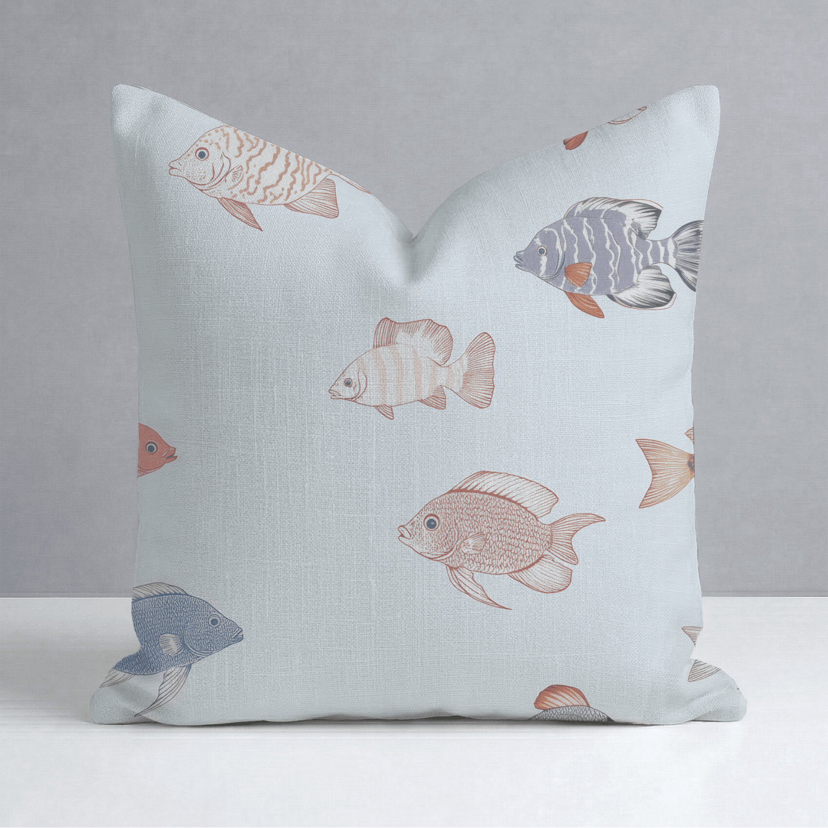 Fancy Fins Throw Pillow - Lemon Park
