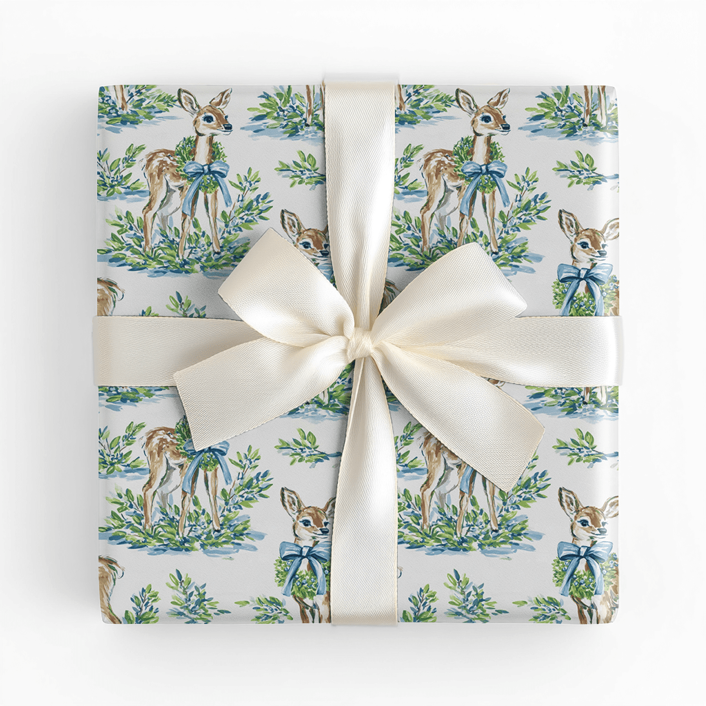 Fawn Blue - Wrapping Paper - Lemon Park