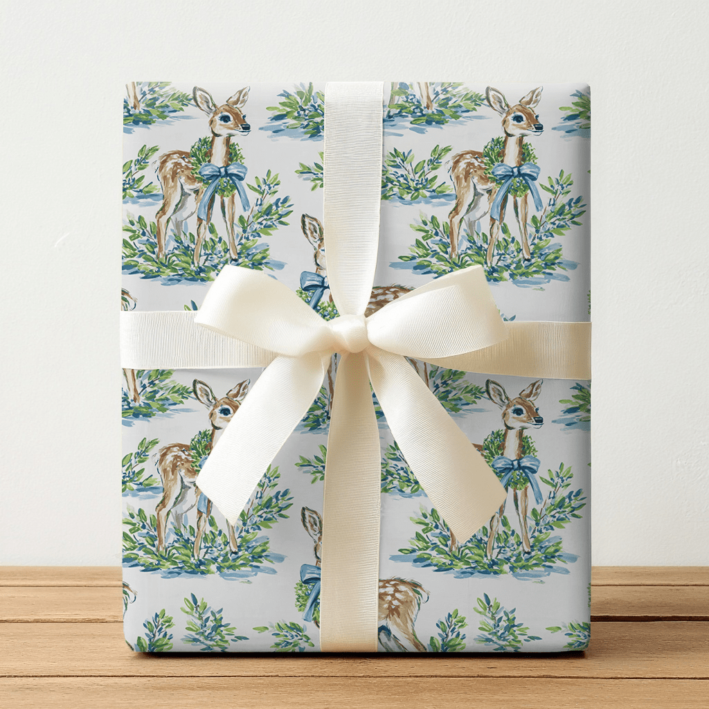 Fawn Blue - Wrapping Paper - Lemon Park