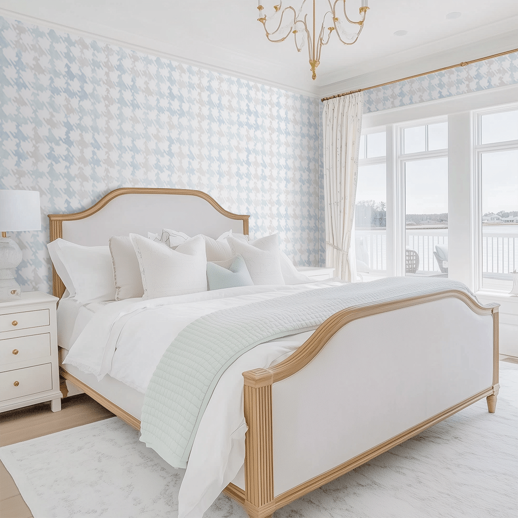 Feather Houndstooth Wallpaper - Lemon Park