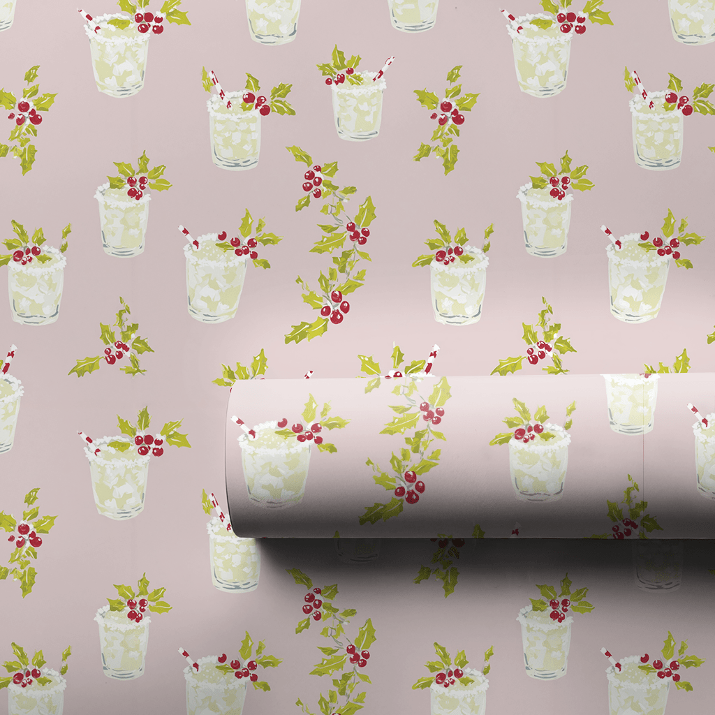 Festive Margs - Wrapping Paper - Lemon Park