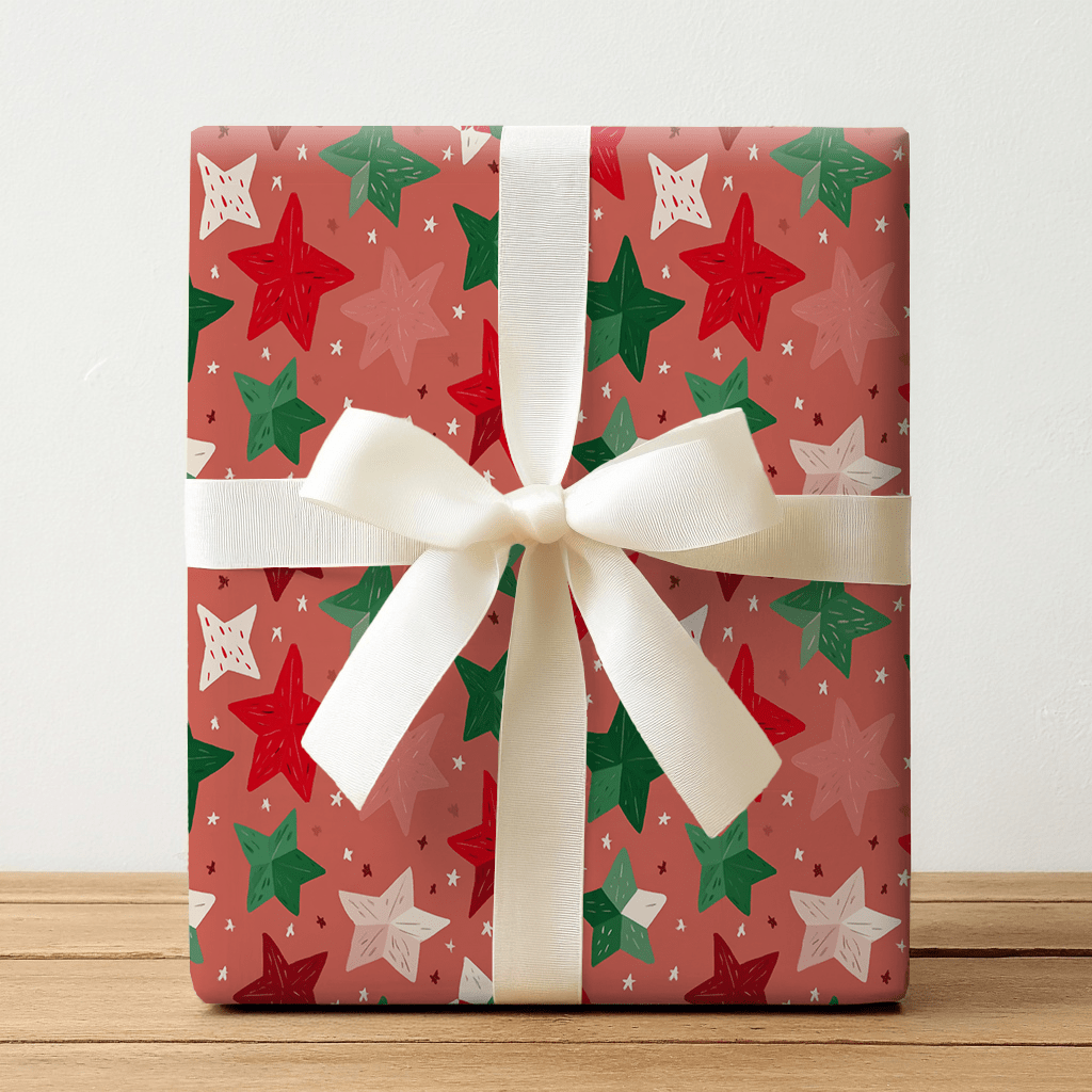 Festive Spangle - Wrapping Paper - Lemon Park