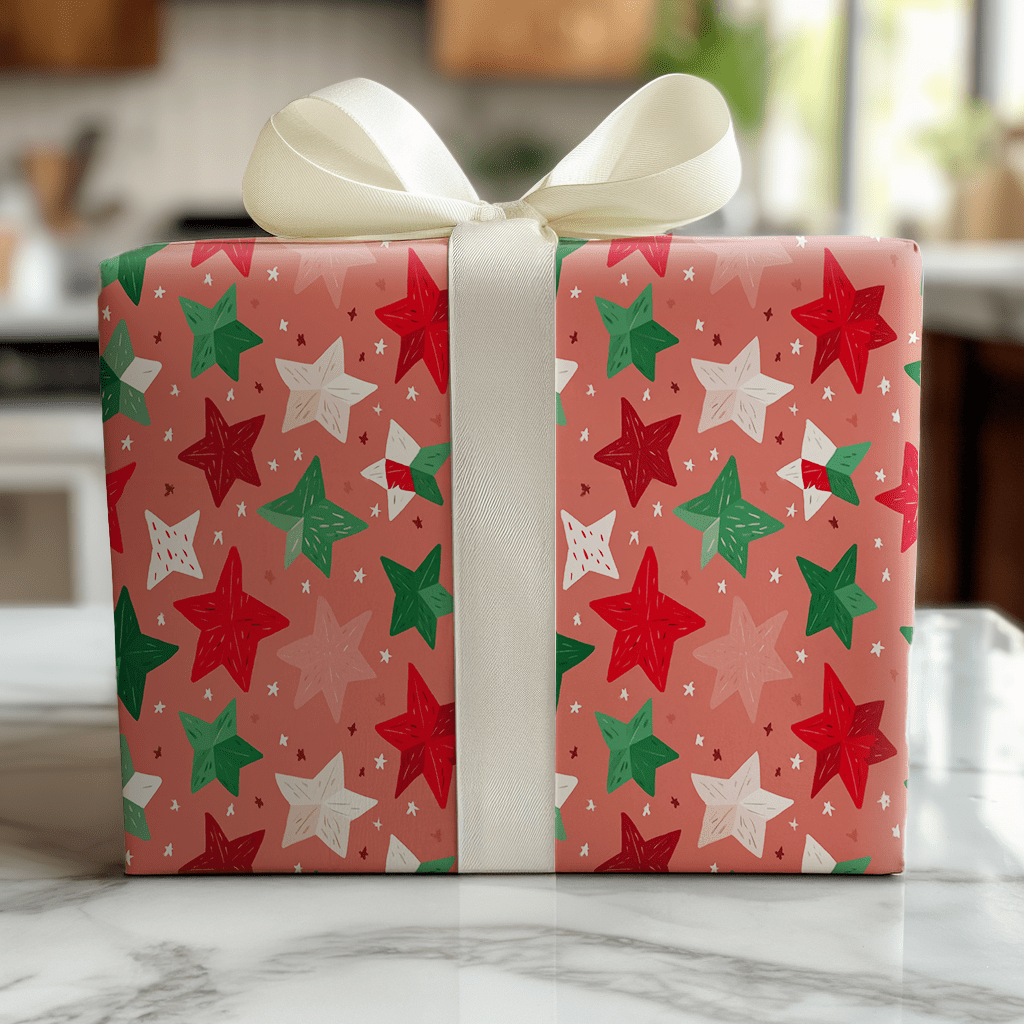 Festive Spangle - Wrapping Paper - Lemon Park