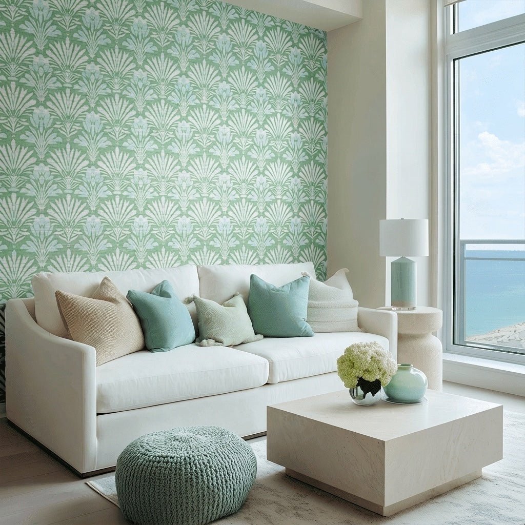 Fiona Faux Grasscloth Wallpaper - Lemon Park