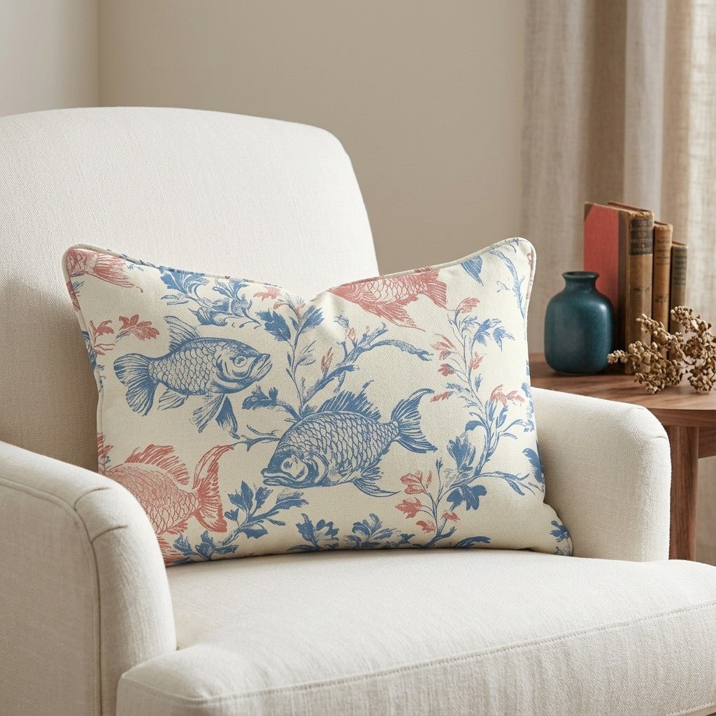 Fish Tank Throw Pillow - Lemon Park